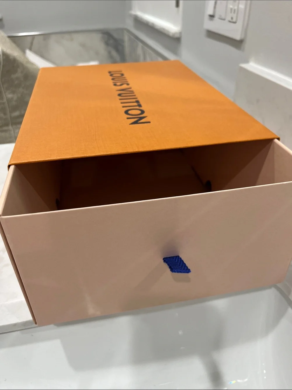 Louis Vuitton Orange Box with Black Logo